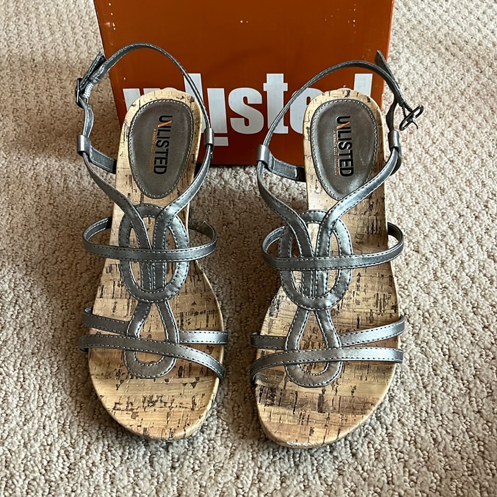 Unlisted Zip It wedge sandals